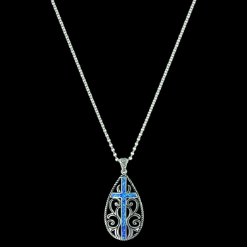 Filigree Water Lights Cross Necklace NC3555