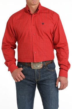 cinch money print red shirt