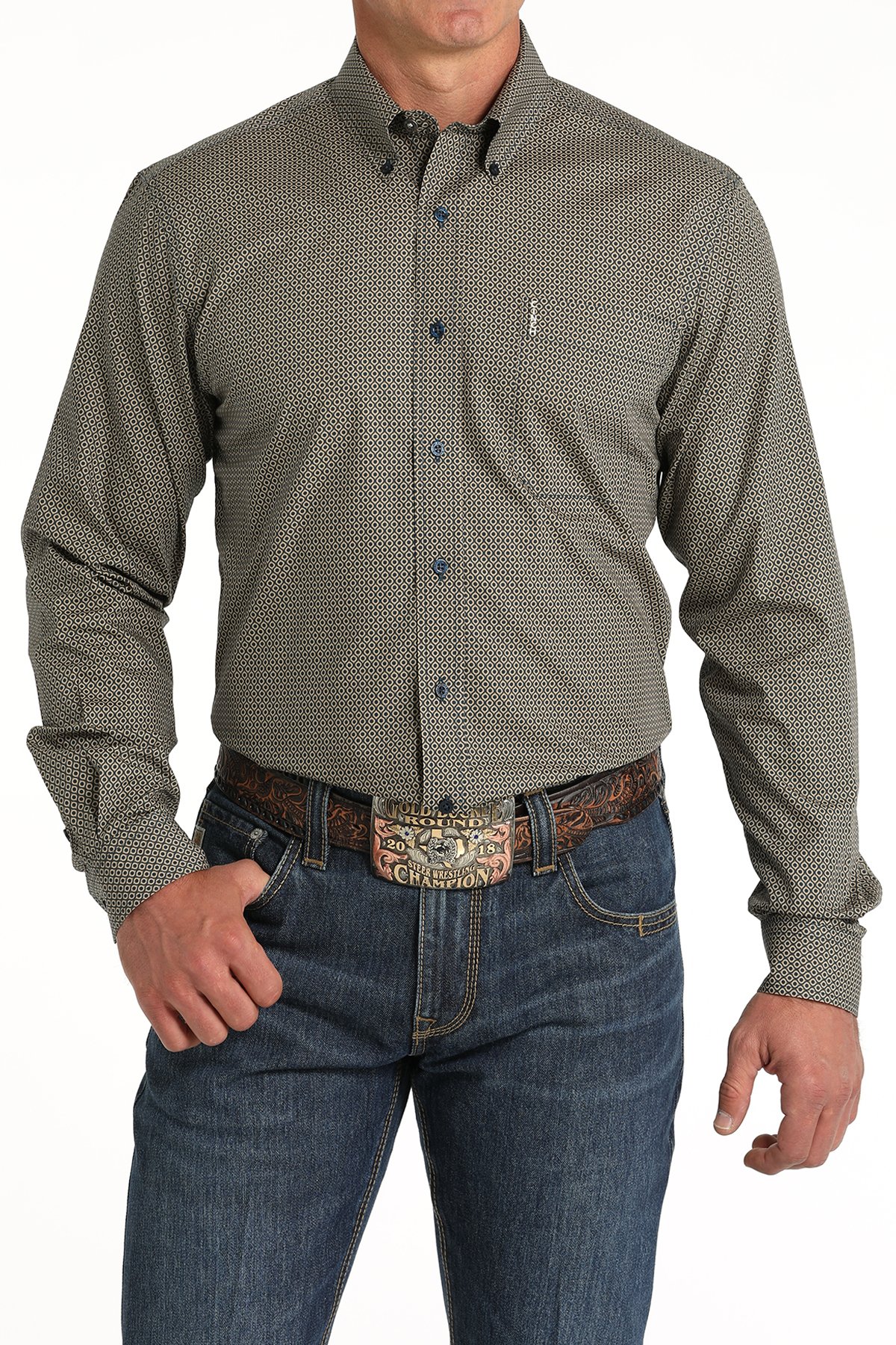 mens cinch geo print