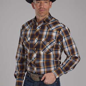 Men's Long Sleeve Western Style Shirt - 01-001-0101-6086