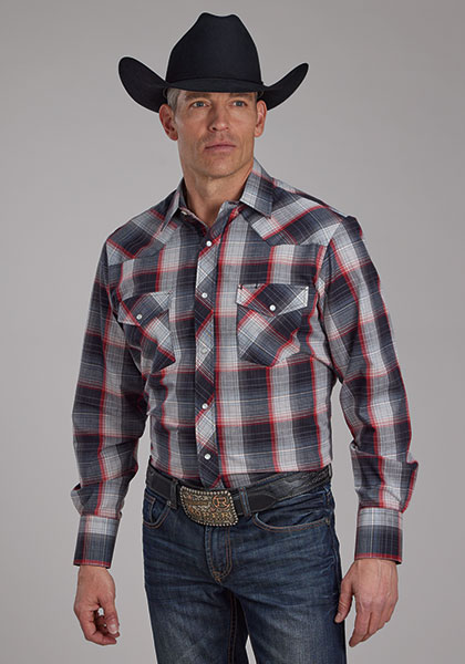 Men's Long Sleeve Western Style Shirt 01-001-0101-6089