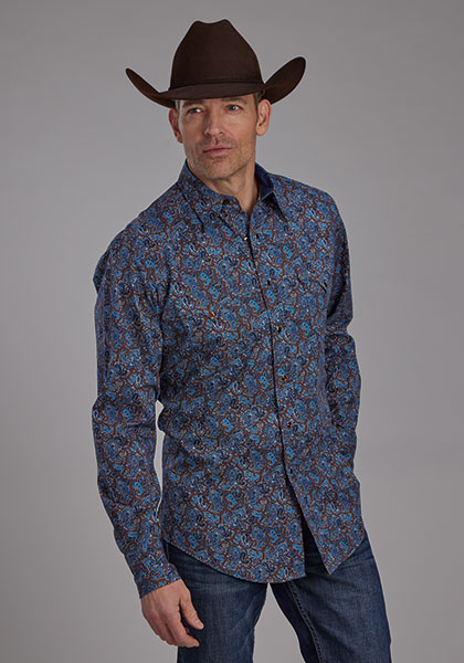 Men's Long Sleeve Western Shirt- 03-001-0064-0632