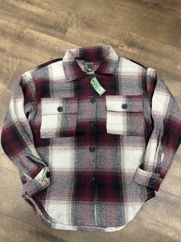 Women's Plaid Flannel Shirt Jacket- 09-098-0119-1805