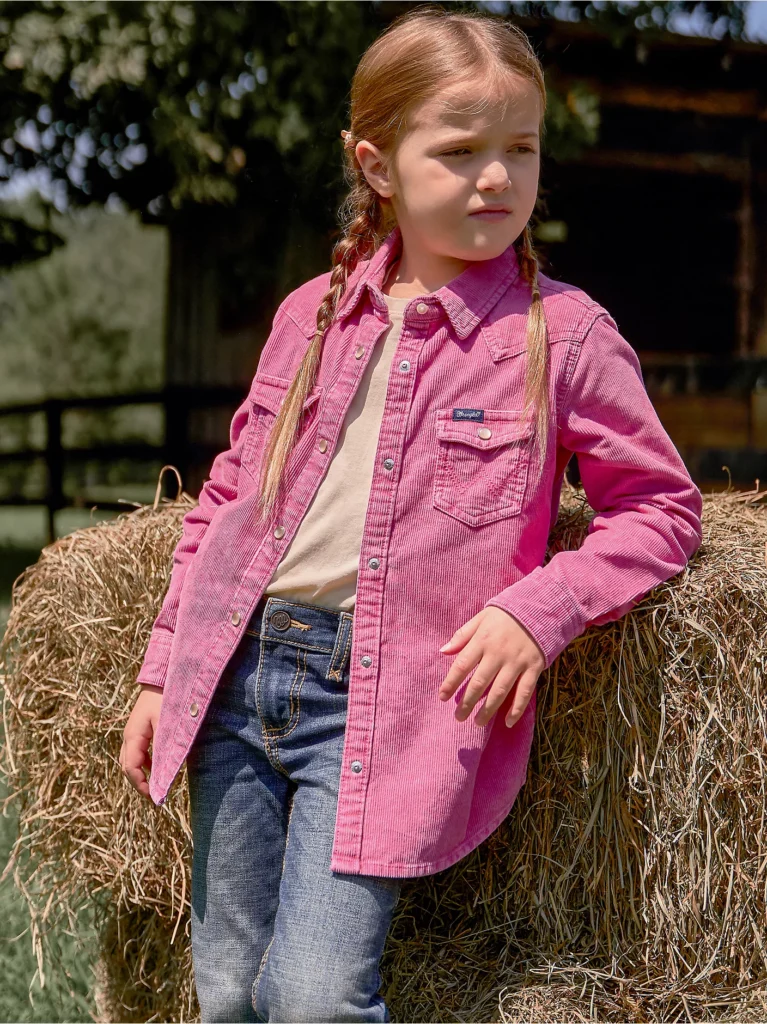 Girl's Corduroy Western Snap Shirt Jacket- 112355823