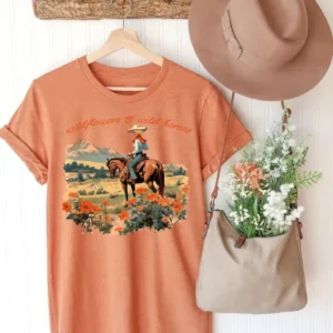 WILDFLOWERS AND WILDHORSES TEE