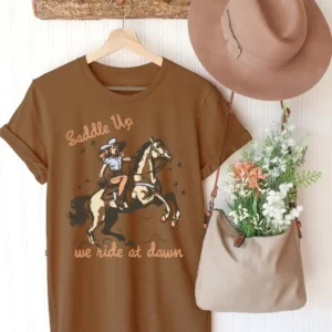 We Ride At Dawn Graphic Tee - Vintage Brown