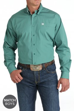 Men's Solid Button-Down Western Shirt- MTW110526