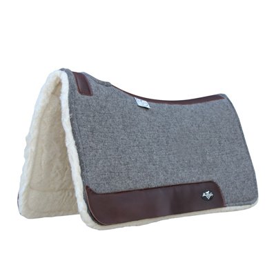 DELUXE 100% WOOL PAD W/ FLEECE PCWFPD300-GRY