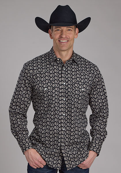 MENS L/S SHIRT SNAP PRINT 01-001-0019-1065