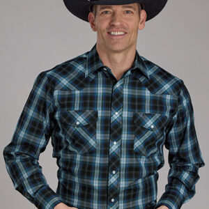 MENS L/S SHIRT SNAP WOVEN PLAID - 01-011-0101-1070