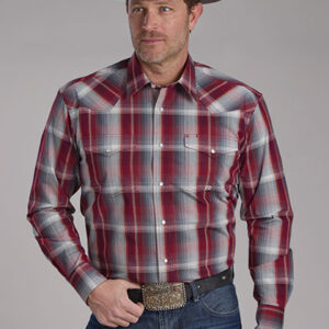 MENS L/S SHIRT TALL MAN AMARILLO PLAID SNAP - 03-001-0778-1038