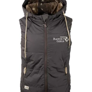 Ranch Girls Hooded Vest `PAM` brown / deer