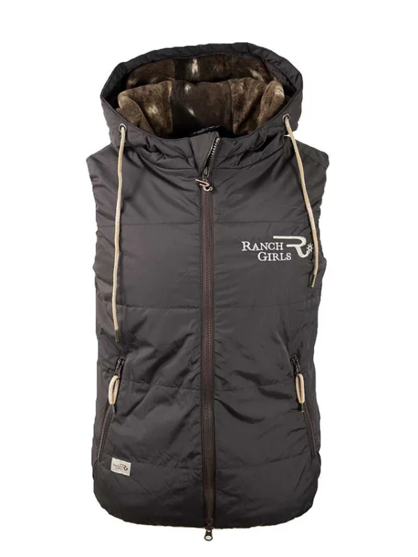 Ranch Girls Hooded Vest `PAM` brown / deer