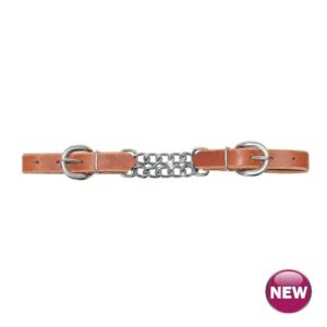 leather chain center curb strap