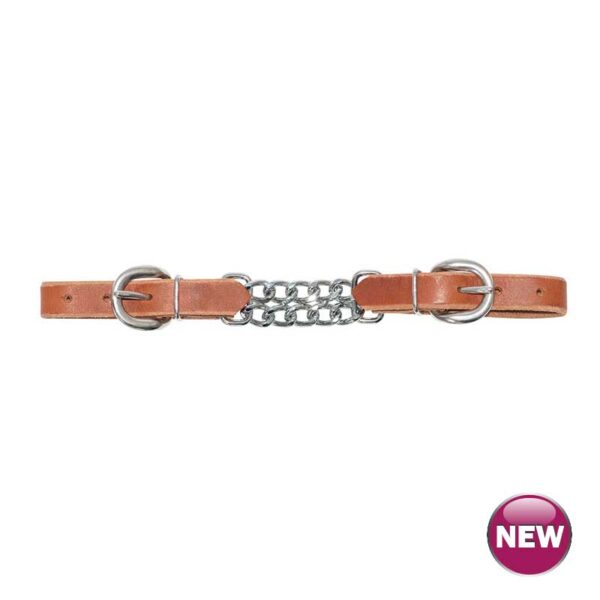 leather chain center curb strap