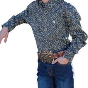youth boys western shitrt