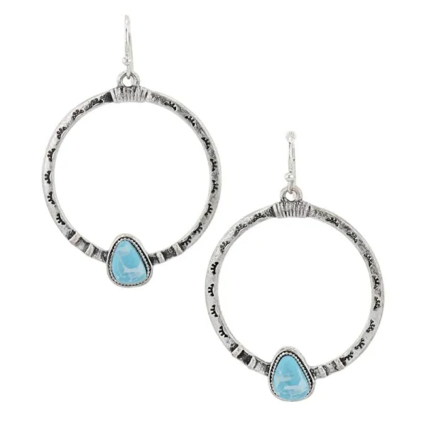 Montana Silversmiths Turquoise Touch Attitude Earrings - AER5925