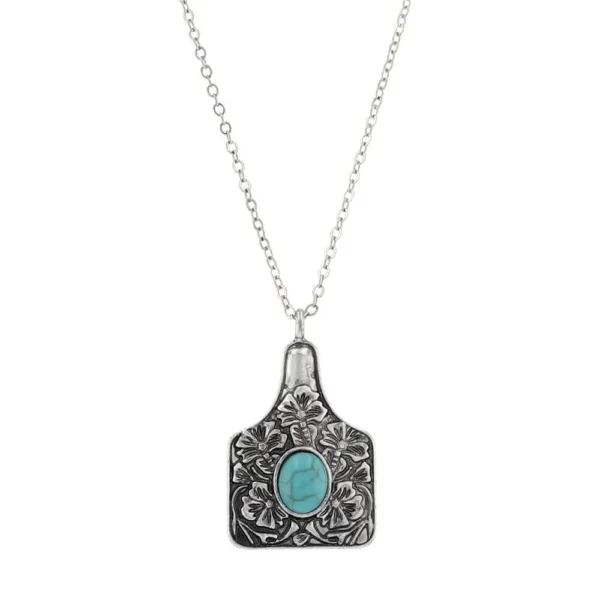 Montana Silversmiths Floral Cowtag Attitude Necklace - ANC5929