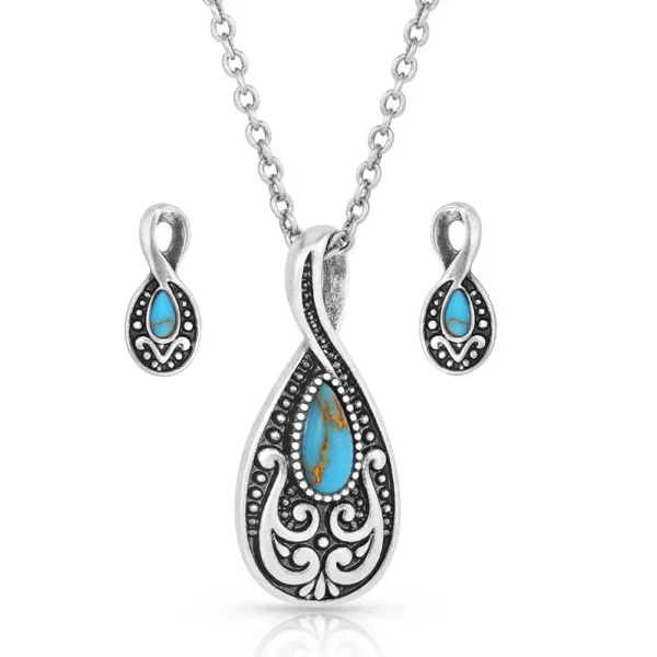 Montana Silversmiths Western Tradition Teardrop Jewelry Set - JS5620