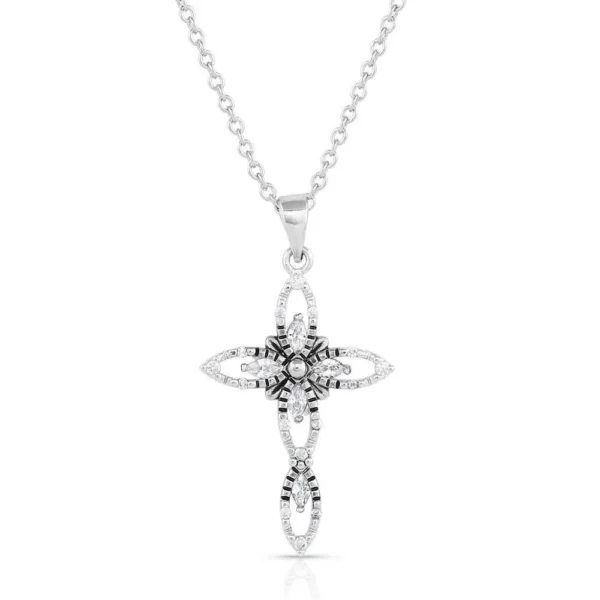 Montana Silversmiths Star of Wonder Crystal Cross Necklace - NC5366