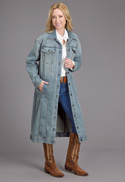 long denim jacket