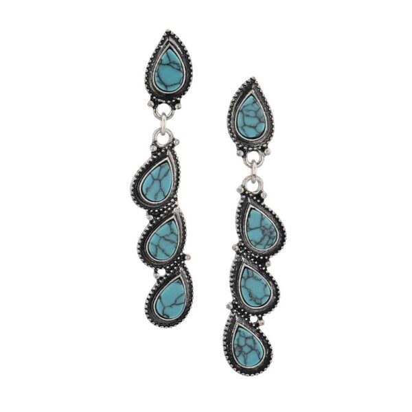 Montana Silversmiths Turquoise Drops Attitude Earrings - AER5917