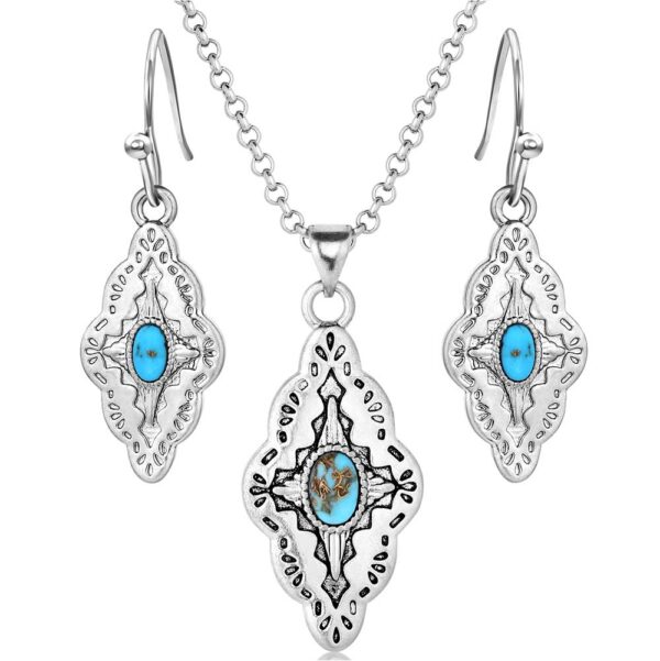 Montana Silversmiths Montana Skies Turquoise Jewelry Set - JS6102