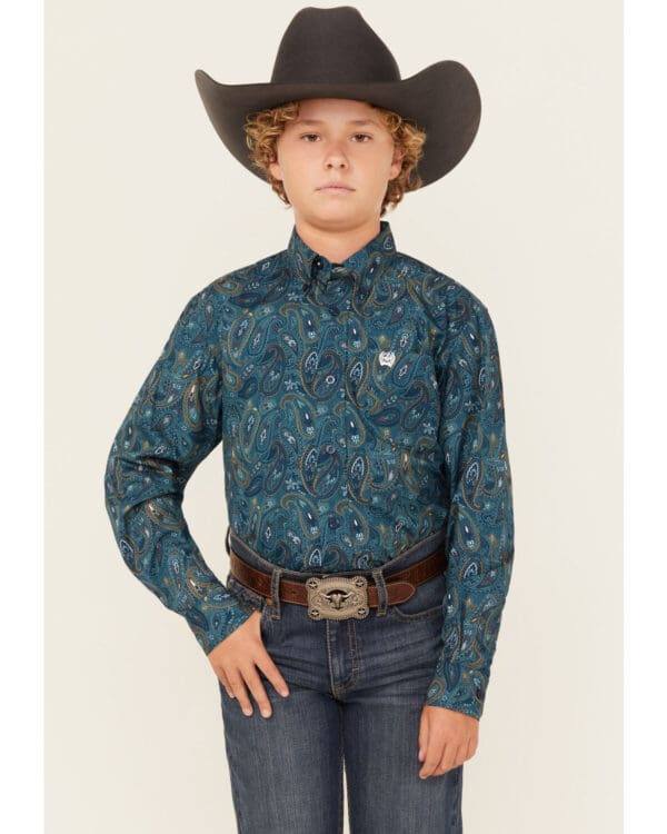 Cinch boys youth western shirt
