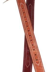 A strap that is orange and brown
