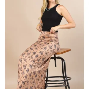 Western Bucking Horses Print Skirt