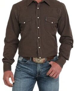 Cinch Men's Modern Fit Solid Snap Front Western Shirt  - MTW1303085