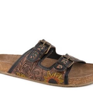 Women's Roper Tooled Leather Sandal - 09-021-0607-3582