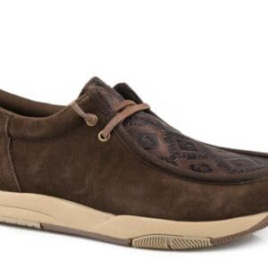 Women's Roper Brown Suede With Aztec Shoe - 09-021-1662-3561