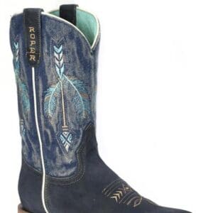 Women's Roper Blue Suede Boot - 09-021-7016-8727