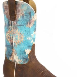 Women's Roper Aztec Design Oily Brown Boot - 09-021-9992-0422