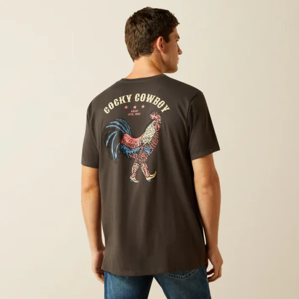 Ariat Men's Vintage Black Cocky Cowboy Graphic Tee Shirt 10058894