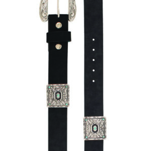 Catchfly Women's Concho Stone Leather Belt