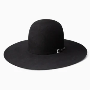 Open Crown 20X Black Resistol Cowboy Hat