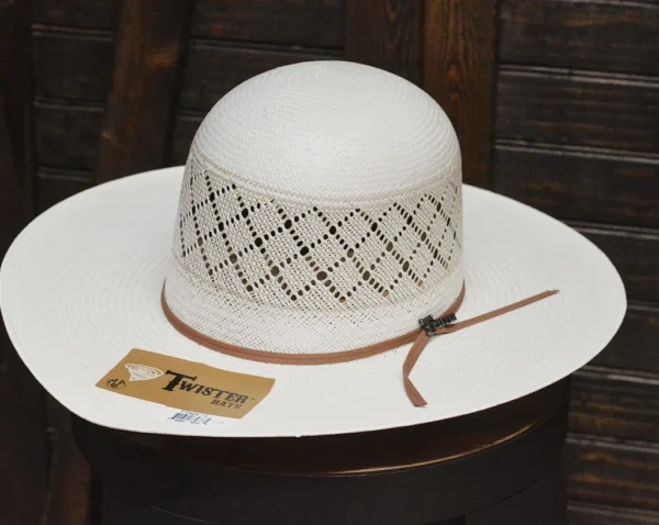 Open crown straw cowboy hat Canada