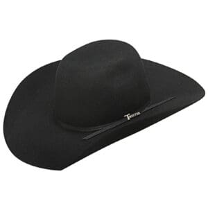 KIDS ELASTIC BAND SQUARE TOP WOOL COWBOY HAT - T7234401