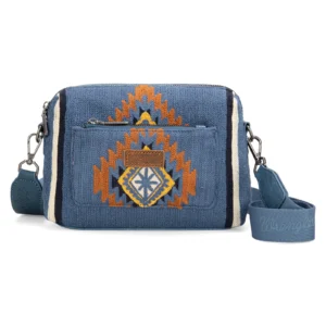Wrangler Southwestern Knitted Crossbody Bag Jean - WG174-1832JN