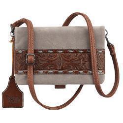 Angel Ranch Celia Collection Crossbody Clutch Grey