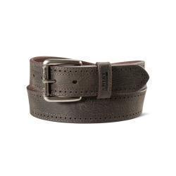 Ariat Mens Work Belt 1 1/2" Perforated Edge Dark Brown