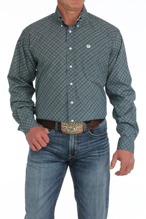 Cinch Men's Geometric Print Button-Down Western Shirt