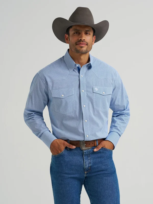 Wrangler® George Strait™ Troubadour Long Sleeve Western Snap Shirt - 112368210