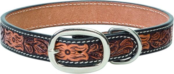 15" LEATHER DOG COLLAR  06-1911-15