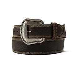 Ariat Mens Belt Triple Stitch Edge Brown Rowdy