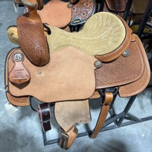 15" Team Roping Saddle with an OY Tree