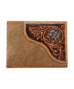 HAIR ON TOOLED BIFOLD WALLET - N500049008