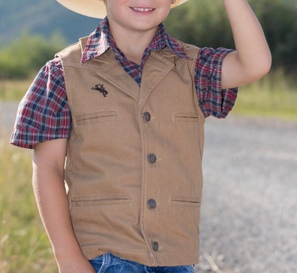 YOUTH CANVAS BRONCO VEST